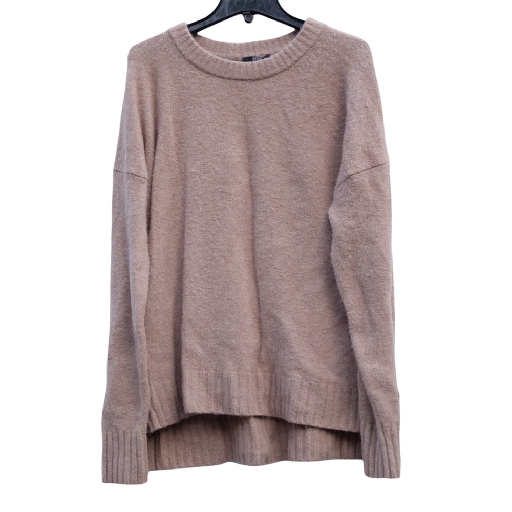 J. Crew Sweater Merino Wool Alpaca Knit Crewneck Drop Shoulders Long Sleeve S
